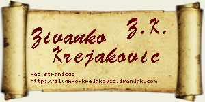 Živanko Krejaković vizit kartica
